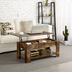 Easyfashion Modern Wood Lift Top Coffee Table 