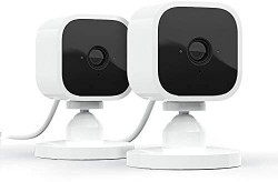 2-Pack Blink Mini 1080p HD Indoor Smart Security Cameras 