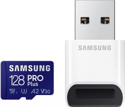 128GB Samsung Pro Plus A2 V30 microSDXC Memory Card $21 at Amazon