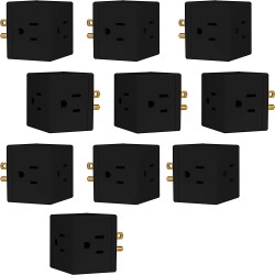 10-Pack GE 3-Outlet Extender Wall Tap Cubes 