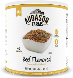 2.5lbs Augason Farms Beef Flavored Vegetarian Meat Substitute 