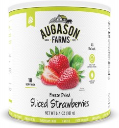 Augason Freeze Dried Sliced Strawberries 6.4-oz. Can 