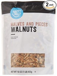 2-Pack 16oz Happy Belly Halves and Pieces California Walnuts 