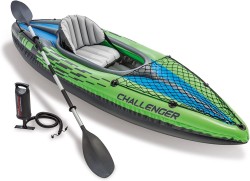 Intex Challenger K1 9-Foot Inflatable Kayak w/ Oar & Pump 