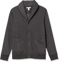  Amazon Essentials Men's Fleece Shawl-Collar Cardigan 