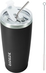 Bjpkpk 20-oz Insulated Tumbler with Lid and Straw 