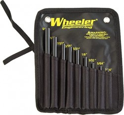 Wheeler 9-Piece Engineering Roll Pin Starter Punch Set 