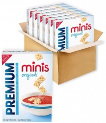 6-Pack 11oz Premium Original Mini Saltine Crackers 