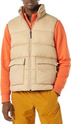 Amazon Essentials Men's Water-Resistant Sherpa-Lined Puffer Vest 