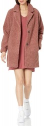  Daily Ritual Women's Teddy Bear Fleece Oversized-Fit Lapel Jacket 