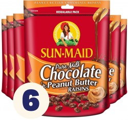 6-Pack Sun-Maid Chocolate Covered Raisins (7oz bags) 