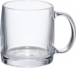 6-Pack Amazon Basics 13oz Glass Coffee Mugs 