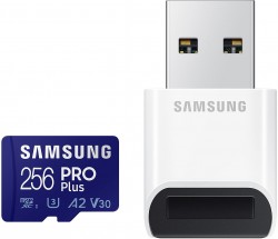 Samsung PRO+ 256GB microSDXC UHS-I Memory Card with Reader $18 at Amazon