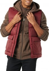 Amazon Essentials Men's Water-Resistant Sherpa-Lined Puffer Vest 