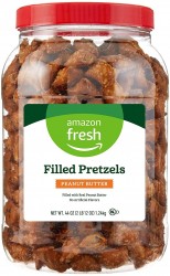 44oz Amazon Fresh Peanut Butter Filled Pretzels 