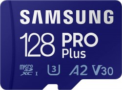 Samsung Pro Plus 128GB Micro SD Memory Card w/ Adapter $15 at Amazom