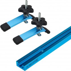 Powertec 48" Universal T-Track with 2 Hold-Down Clamps 