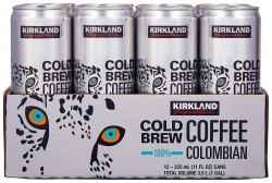 12-Pack 11oz Kirkland Signature Cold Brew Colombian Coffee 