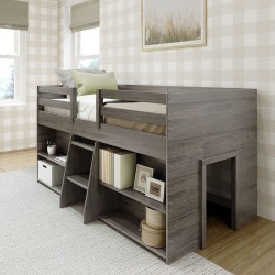 Max & Lily Modern Farmhouse Low Loft Bed 