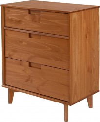 Walker Edison 3-Drawer Mid Century Modern Wood Dresser 