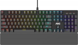 AOC Gaming Full RGB Wired Mechanical Keyboard $25 at Amazon
