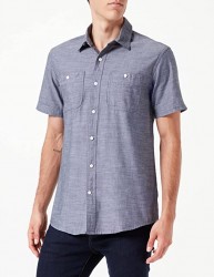 Amazon Essentials Men's Short-Sleeve Chambray Shirt 