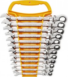 Gearwrench 12-Piece 12 Pt. Flex Head Ratcheting Combination Wrench Set $138 at Amazon