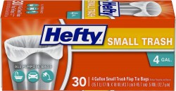 360-count Hefty 4-Gallon Small Trash Flap Tie Bags 