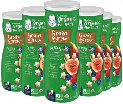 6-Pack 1.48oz Gerber Baby Snacks Organic Puffs 