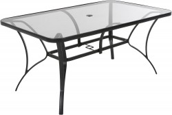 Cosco Paloma Patio Tempered Glass Top Dining Table 