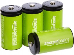 Amazon Basics C Cell Rechargeable Batteries 4-Pack 