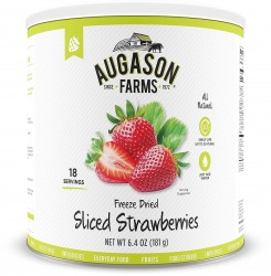 Augason Farms Freeze Dried Sliced Strawberries #10 Can (6.4 oz) 