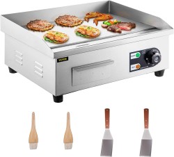  VEVOR Commercial Electric 18" Teppanyaki 1600W Electric Flat Top Grill  