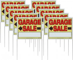 Sunburst Systems Garage Sale Sign 10-Pack 