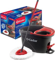  O-Cedar EasyWring Microfiber Spin Mop and Bucket 