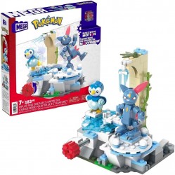 Mega Pokemon Piplup & Sneasel's Snow Day Building Playset 