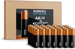 28-Pack of Duracell Optimum AA Batteries 