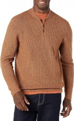 Amazon Essentials Men's Soft Touch Henley Sweater 