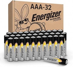 32-Count Energizer Alkaline AAA Batteries 