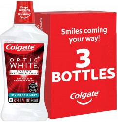 3-Pack 32oz Colgate Optic White Whitening Mouthwash 