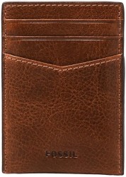 Fossil Andrew Leather Magnetic Men's Card Case with Money Clip 