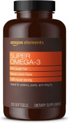 120-Count Amazon Elements Super Omega-3 Softgels 