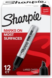 Sharpie King Size Chisel-Tip Permanent Marker 12-Pack $12 at Amazon
