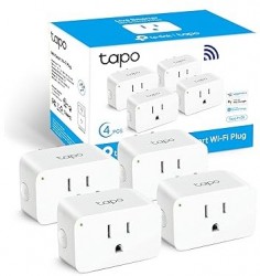  4-Pack TP-Link Tapo Smart Plug Mini 15A Smart Home Wi-Fi Plug $20 at Amazon
