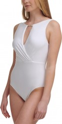 Calvin Klein Women's Tummy Control One-Piece Swimsuit $13 at Amazon