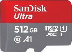 SanDisk Ultra 512GB microSDXC UHS-I A1 Memory Card with Adapter $25 at Amazon