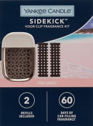 3-Pack Yankee Candle Pink Sands Sidekick Visor Clip Fragrance Kit 