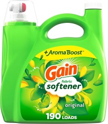 140oz Gain + AromaBoost Liquid Fabric Softener (190 Loads) $10 at Amazon