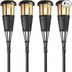 Newhouse Lighting Solar Outdoor Island Torch 4-Pack 