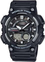 Casio Men's Analog and Digital Quartz Black Watch 